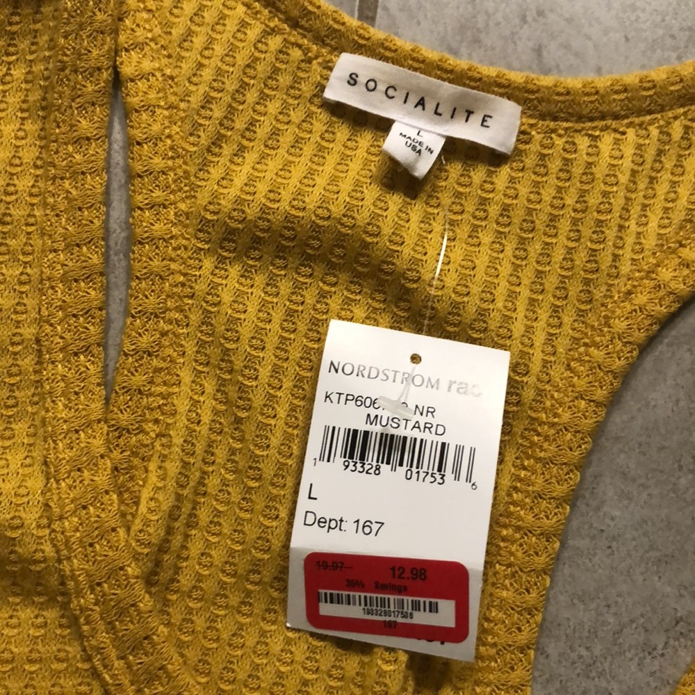 Socialite Mustard racer back tank - Picture 2 of 2